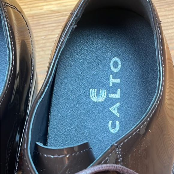 CALTO -  - 2.5 Inches Taller (Brown) - Patent  Formal Dress Shoes - Picture 4 of 10